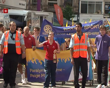 The Paralympic Torch Arrives in Leicester