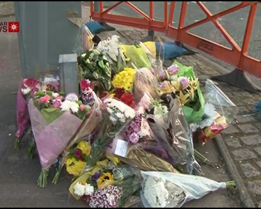 Flowers Laid at Site of Car Crash in Leicester