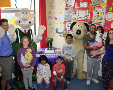 Wallace and Gromit Kick off Wrong Trousers Day at the Leicester Royal Infirmary