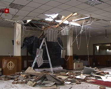 Lightning Strike Causes Sikh Temple Roof Collapse