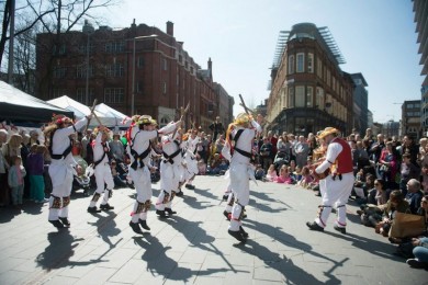 Morris Dancers in Orton Square Credit: Leicester City Council