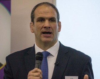 Former England Rugby Player Martin Johnson CBE speaks at the 2013 conference Credit: Joe Humphries Memorial Trust
