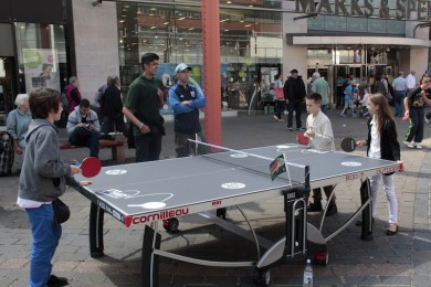 Table Tennis, a game for all ages at the 2012 Ping! event. Credit. Pukaar News