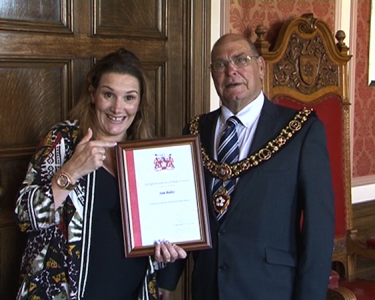 Leicester’s Sam Bailey Awarded at Town Hall