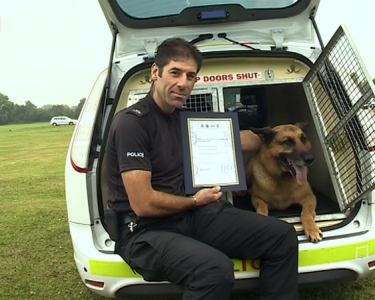 Leicestershire Police Dog Awarded for 10 Years of Service