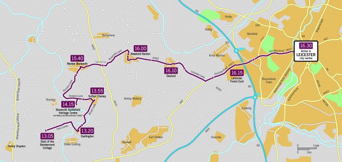 Richard III Cortege Route County