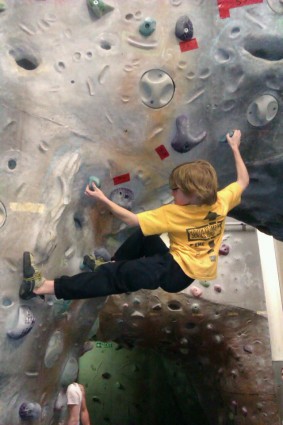 Alex Training at local wall- The Tower, Leicester. Credit. Joe Humphries Memorial Trust