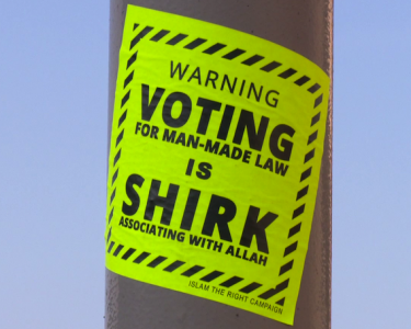 Stickers Encouraging Muslims not to Vote Posted around Leicester