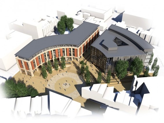 The proposed plans for redevelopment of the New Walk Centre site. Credit. Leicester City Council