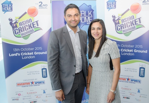 Leicestershire County Cricket Club CEO Wasim Khan and England international Sonia Odedra from Leicester attended the launch. Credit: Inventive Sports.