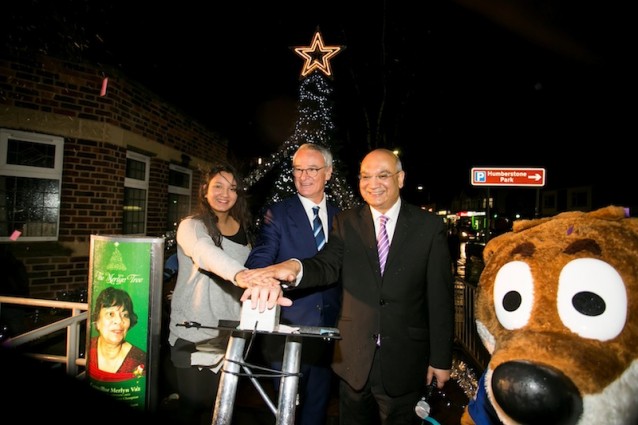 Christmas Tree December 2015 - Anjali Vaz, Claudio Ranieri and Keith Vaz MP