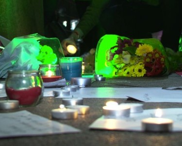 Vigil Held In Memory of Victims of Paris Attacks