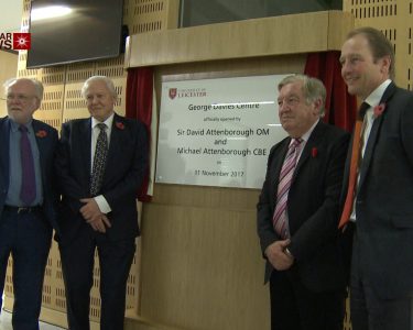 Sir David Attenborough opens new university building