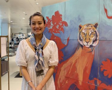 ‘LIVE’ TIGER MURAL IN PROGRESS TO CELEBRATE CHINESE NEW YEAR