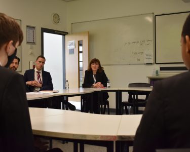 BARONESS MORGAN VISITS LEICESTER SCHOOL TO TALK CAREERS WITH STAFF AND STUDENTS