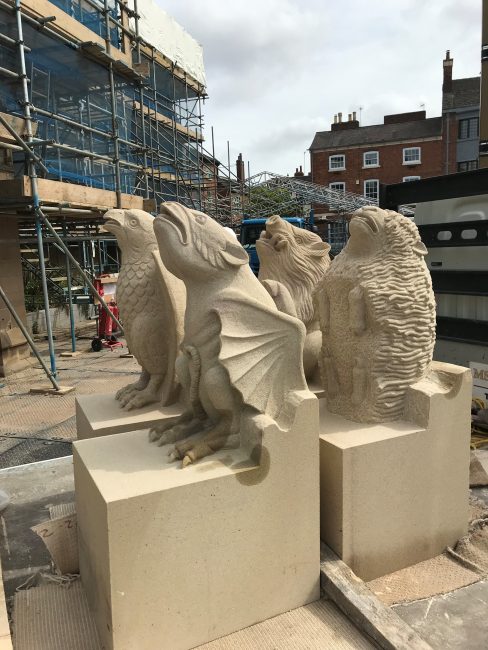 Leicester Time: NEWLY CARVED GROTESQUES ARRIVE AT LEICESTER CATHEDRAL